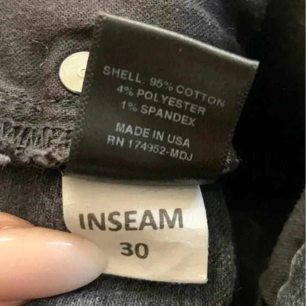 Flint & Tinder 31 Mens Jeans Charcoal Gray Black - Picture 6 of 6